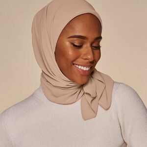 Nude Beige Chiffon Hijab Hair Head Wrap Scarf